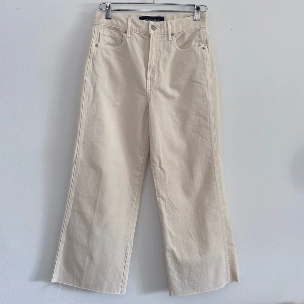 NWT Veronica Beard Taylor Cropped Wide-Leg Jean Sz 27 - Picture 4 of 8